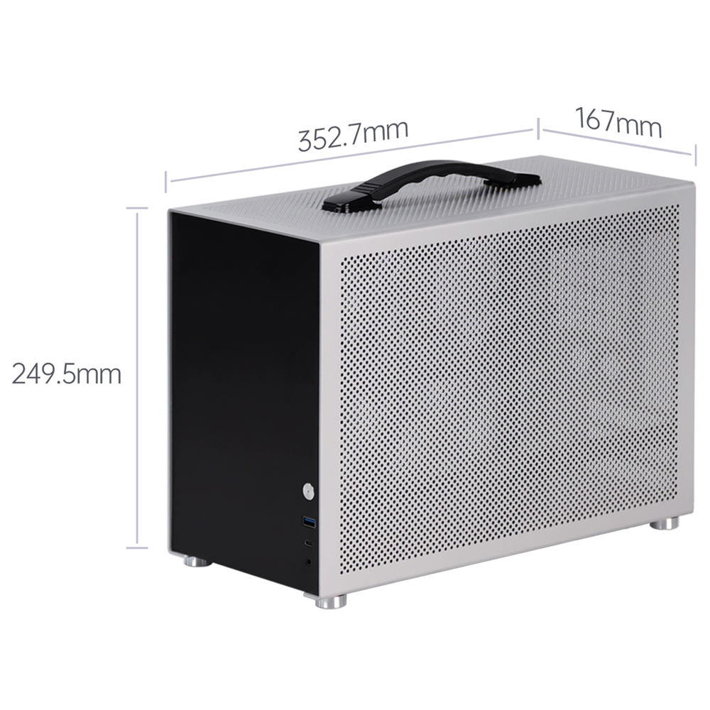 Portable Mini ITX PC Case Mode - Portable Aluminum Itx Case Carry Handle ulasan dan harga