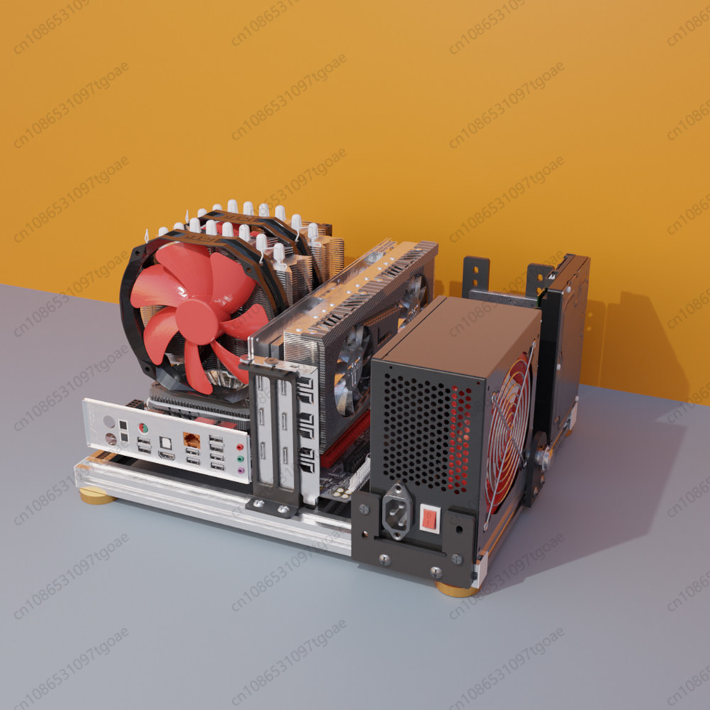 Full Aluminum Open Air PC Fram - Aluminum Open Frame Test Bench Water Cooling ulasan dan harga