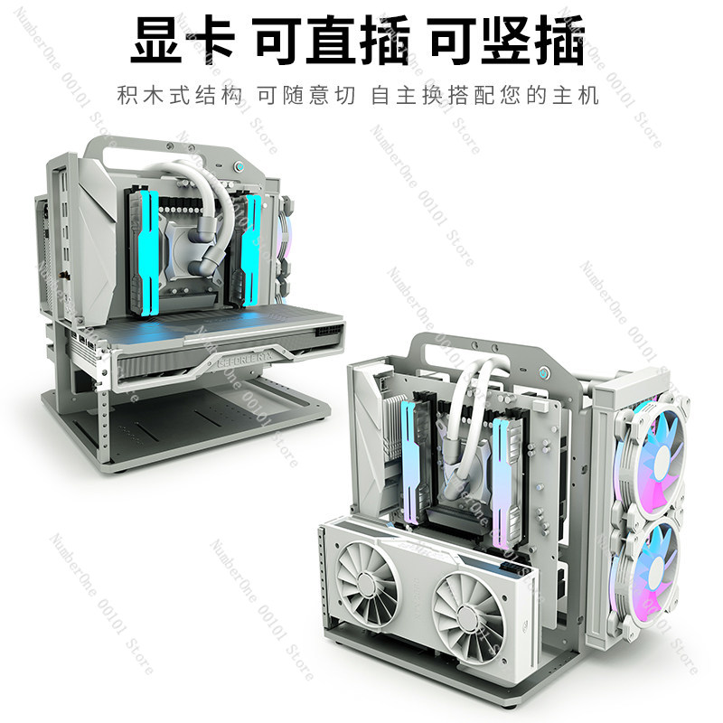 MATX Motherboard Aluminum Allo - Aluminum Open Frame Test Bench Water Cooling ulasan dan harga