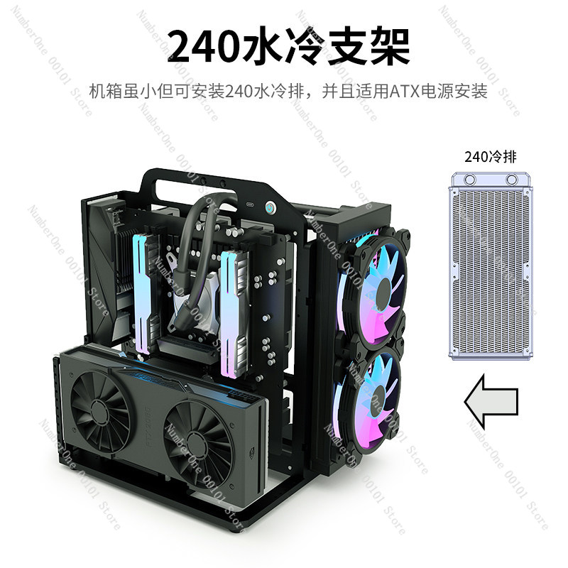MATX Motherboard Aluminum Allo - Aluminum Open Frame Test Bench Water Cooling ulasan dan harga